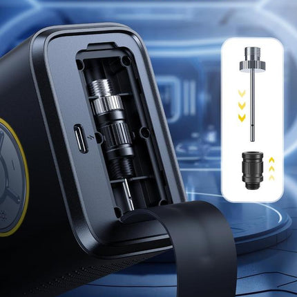 Portable Tire Inflator: Smart ON/OFF Hose Design