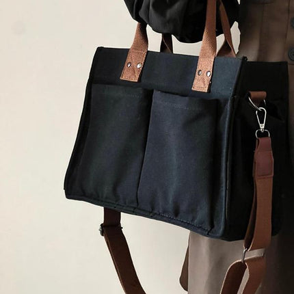 Large Capacity with Removable Bottom Canvas Tote Bag
