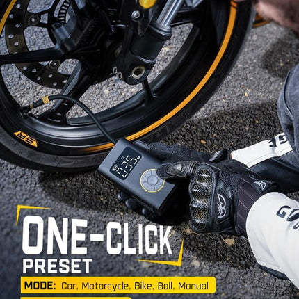 Portable Tire Inflator: Smart ON/OFF Hose Design