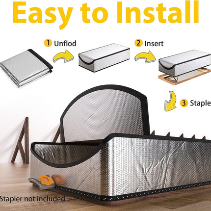 Attic Stairs Insulation Cover 25"X54"X11", Attic Door Insulation Cover, R-Value 15.5 Attic Hatch Insulation, Class a Fireproof Attic Tent Ladder Insulation Cover Kit