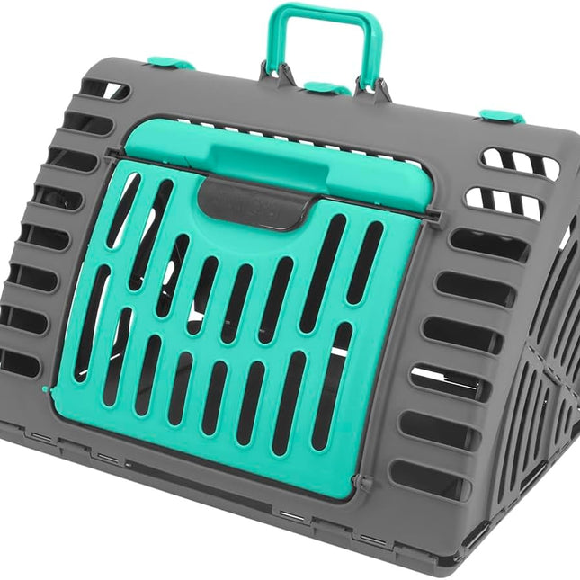 Foldable Travel Cat Carrier - Front Door Plastic Collapsible Carrier Collection, Waterproof Bed