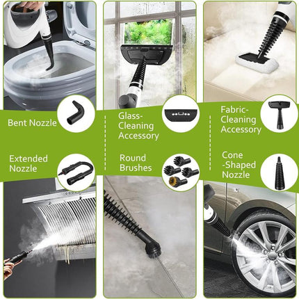 Pressurized Handheld Steam Cleaner & Rechargeable Spin Scrubber