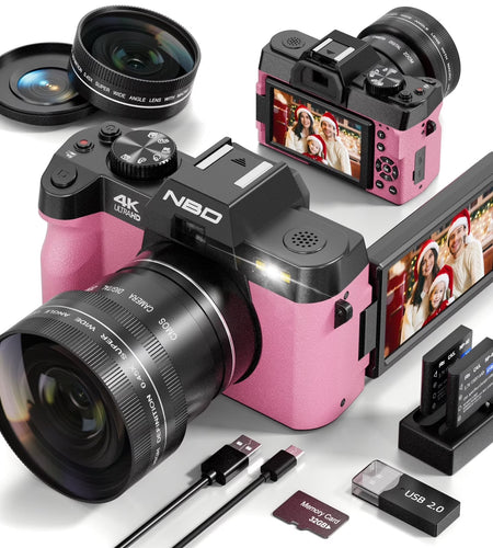 4K Digital Cameras for Photography,48 MP Autofocus Vlogging Camera with 52Mm Wide Angle & Macro Lens