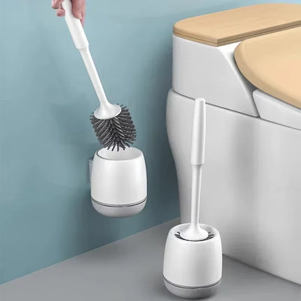 TPR Silicone Head Toilet Brush Wall Mounted Cleaning Brush Long Handle Toilet Brush Bathroom Accessories Sets Tools