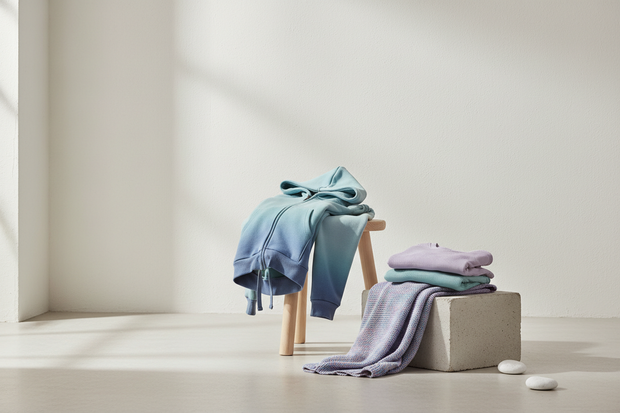 Kids homewear in cool tones